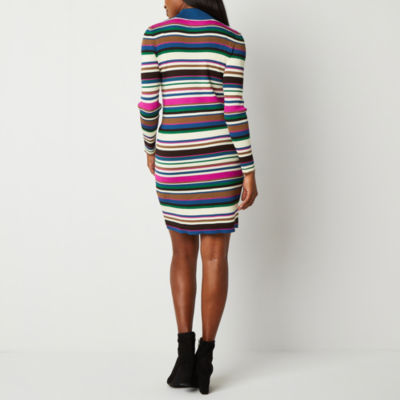 Maia Long Sleeve Rib Knit Sweater Dress