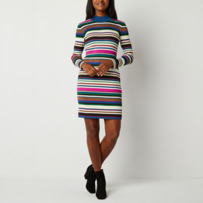 Maia Long Sleeve Rib Knit Sweater Dress