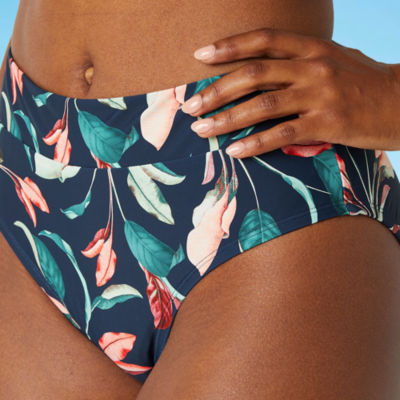 Mynah Womens Lined Leaf High Waist Bikini Swimsuit Bottom