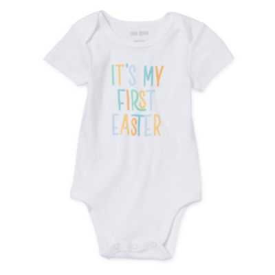 Okie Dokie Baby Girls Round Neck Short Sleeve Bodysuit