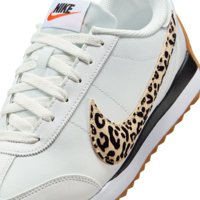 Nike Pacific Leather Se Womens Sneakers, Color: White Blk Cheetah