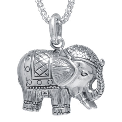 Sterling Silver Elephant Pendant Necklace