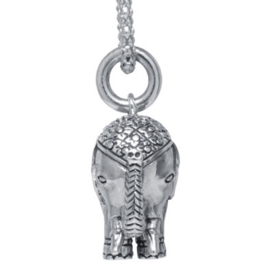 Sterling Silver Elephant Pendant Necklace