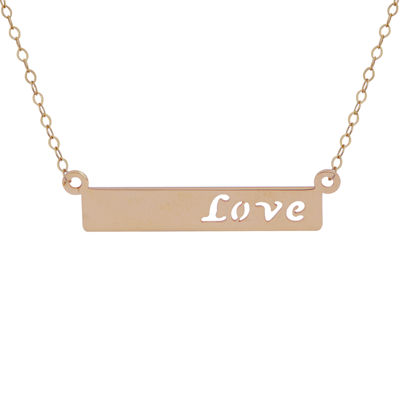 Womens 10K Gold 17 Inch Pendant Necklace