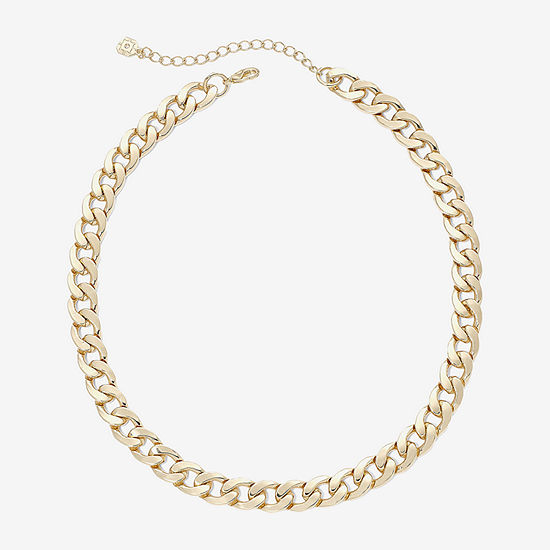 Monet® Gold-Tone Curb Link Collar Necklace