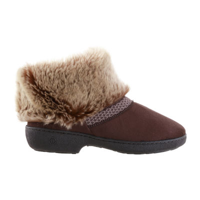 Isotoner microsuede hot sale bootie slippers