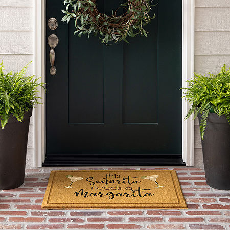 Mohawk Home Faux Coir Senorita Margarita 18X30 Outdoor Doormat, One Size, Brown