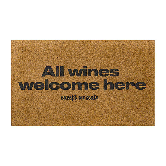 Mohawk Home "All Wines Welcome Here" Everyday Coir 18"X30" Doormat
