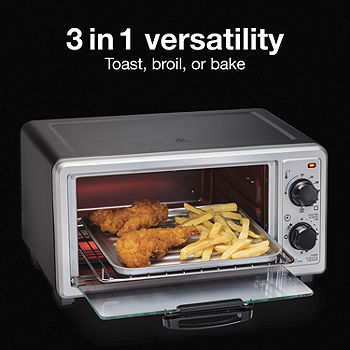  Betty Crocker Compact Toaster Oven, Pizza Oven with Toast &  Bake, 2 Slice Toaster with Top & Bottom Heaters, Kitchen Countertop Oven:  Home & Kitchen