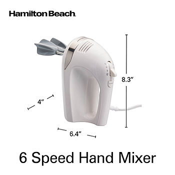 Hamilton Beach Hand Mixer 5 Speed With Bowl Rest White New In Box