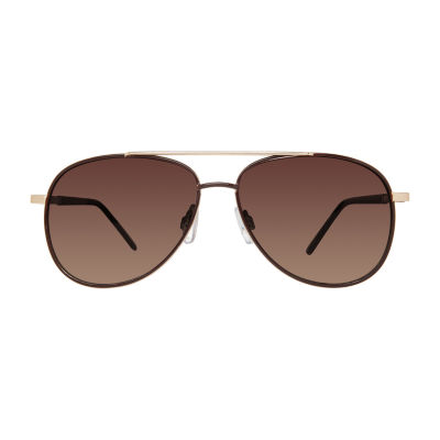 Levi's Womens UV Protection Aviator Sunglasses, Color Brwn Gold Brn