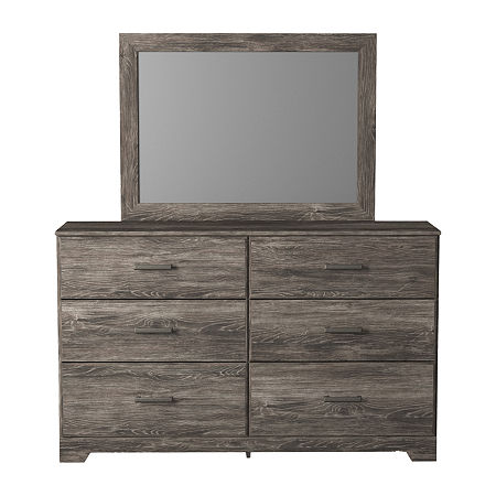 Signature Design By Ashley Ralinski Dresser And Mirror, One Size, Gray