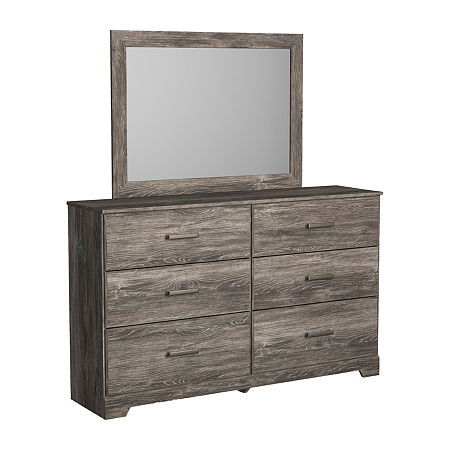 Signature Design By Ashley Ralinski Dresser And Mirror, One Size, Gray