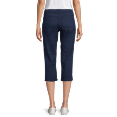 Liz Claiborne Sara Womens Slim Mid Rise Cropped Pant