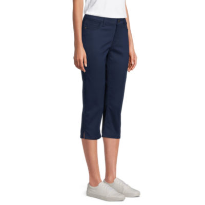Liz Claiborne Sara Womens Slim Mid Rise Cropped Pant