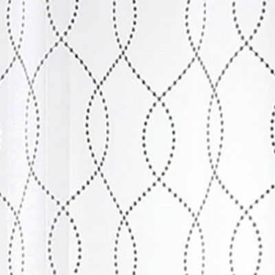 Regal Home Starbust Grommet Top Energy Saving Embroidered Sheer Set of 2 Curtain Panel