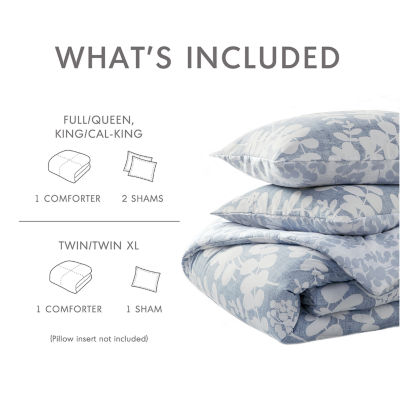 510 Design Aria Floral Midweight Reversible Comforter Set