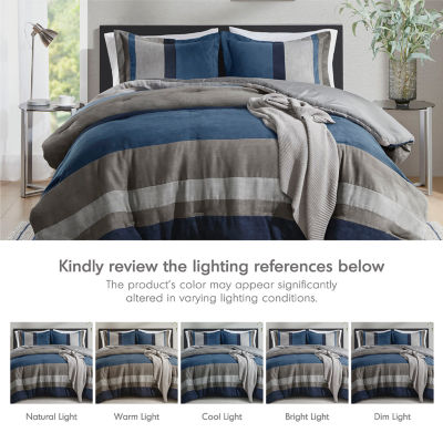 510 Design Boulder Pieced Faux Suede Midweight Comforter Set