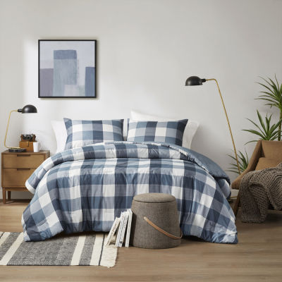 510 Design Jonah Plaid Check Print Midweight Comforter Set