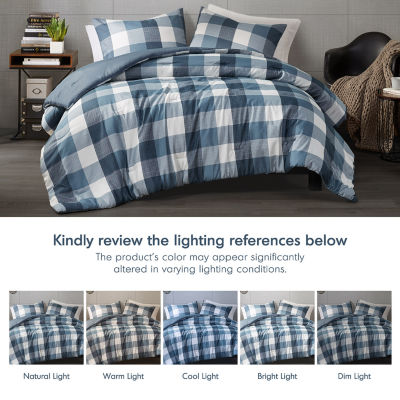 510 Design Jonah Plaid Check Print Midweight Comforter Set