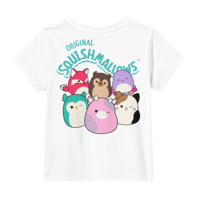 Little & Big Girls Round Neck Short Sleeve Squishmallows Graphic T-Shirt