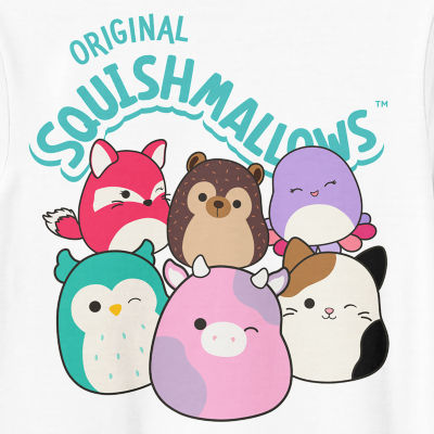 Little & Big Girls Round Neck Short Sleeve Squishmallows Graphic T-Shirt