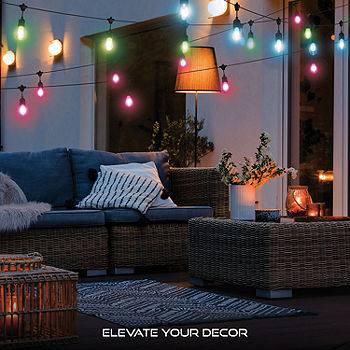 Iconic Outdoor Cafe String Lights 9287JCP, Color: Black - JCPenney