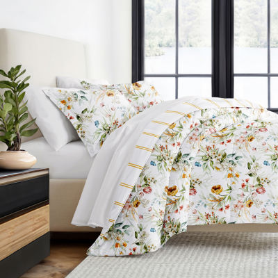 Casual Comfort Chintz Floral Midweight Down Alternative Comforter Set