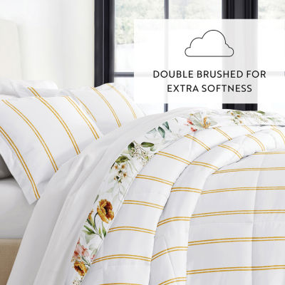 Casual Comfort Chintz Floral Midweight Down Alternative Comforter Set