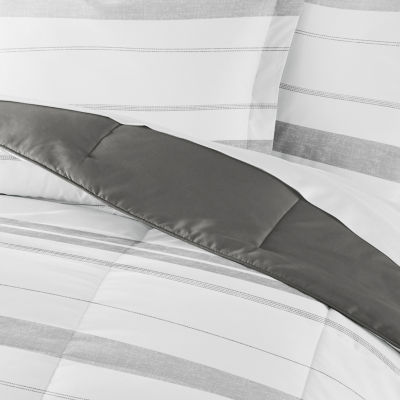 Casual Comfort Stitch Stripe Midweight Down Alternative Comforter Set