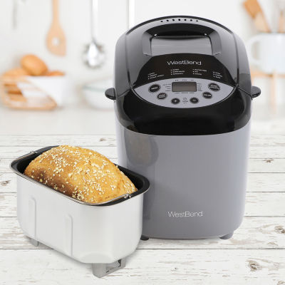 West Bend Hi-Rise Bread Maker with 12 Preset Digital Controls, in Gray