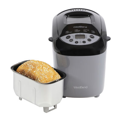 West Bend Hi-Rise Bread Maker with 12 Preset Digital Controls, in Gray