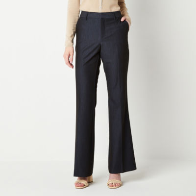 Worthington Womens Mid Rise Flare Pant