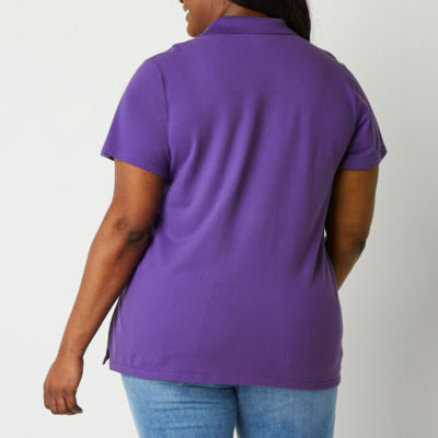 St john's bay on sale womens polo shirts