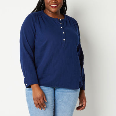 St john's bay store women's long sleeve shirts