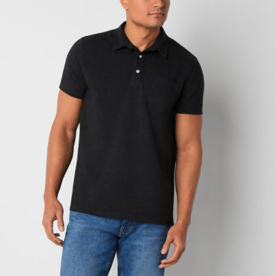 mutual weave Mens Regular Fit Short Sleeve Pocket Polo Shirt