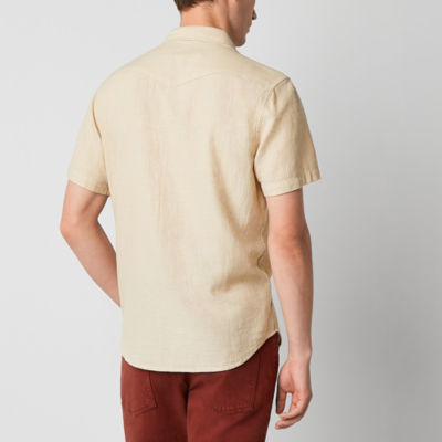 mutual weave Mens Short Sleeve Western Shirt