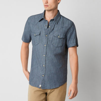 mutual weave Mens Short Sleeve Western Shirt