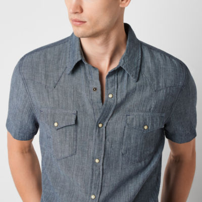 mutual weave Mens Short Sleeve Western Shirt