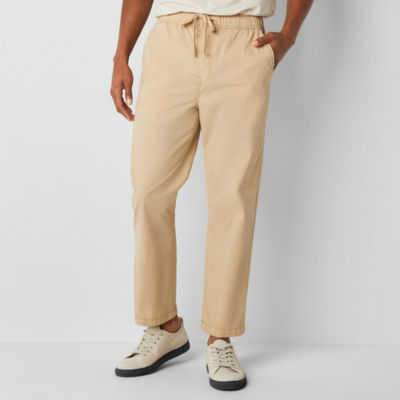 H&M Regular Fit Cotton Twill Pull-on Pants