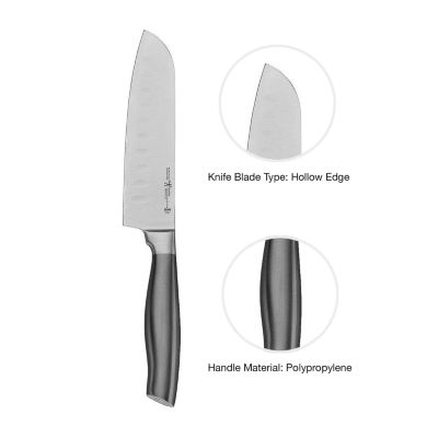 Henckels International Graphite 5" Hollow Edge Santoku Knife