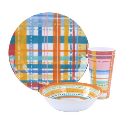 Gibson Laurie Gates California Designs Casablanca12-pc. Melamine Dinnerware Set