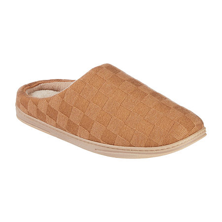 Isotoner Mens Clog Slippers, Medium, Brown