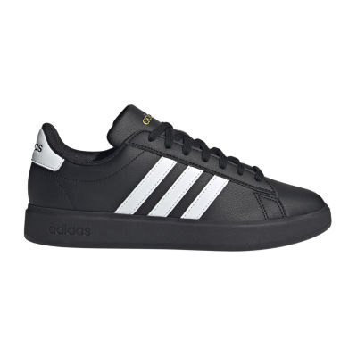 adidas Womens Grand Court Sneakers Color: Black White Gold JCPenney