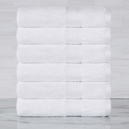 Superior Bamboo Collection | 100% Ryon From Bamboo 6-pc. Solid Hand Towel In White