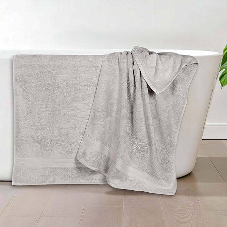 Superior Bamboo Collection | 100% Ryon From Bamboo 2-pc. Quick Dry Bath Towel In Silver