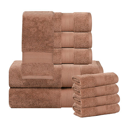 Superior Aria Collection | 100% Turkish Cotton 10-pc. Quick Dry Solid Bath Towel Set In Sand
