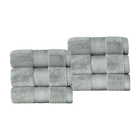 Superior Aria Collection | 100% Turkish Cotton 6-pc. Solid Hand Towel In Green