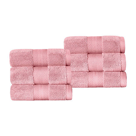 Superior Aria Collection | 100% Turkish Cotton 6-pc. Solid Hand Towel In Orange