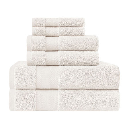 Superior Aria Collection | 100% Turkish Cotton 6-pc. Quick Dry Solid Bath Towel Set In White